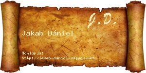 Jakab Dániel névjegykártya